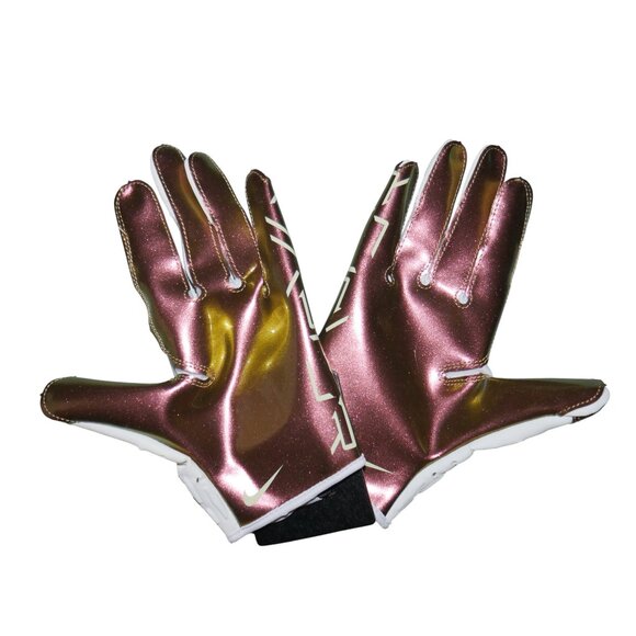 Nike Men' Sz M White/Iridescent Vapor Jet 7.0 Wide-Receiver Football Gloves - Picture 3 of 7